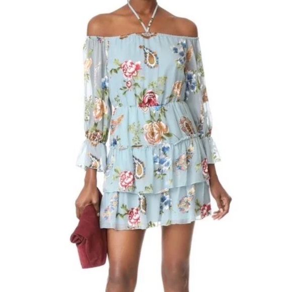 Alice + Olivia Floral Waylon Mini Dress - Picture 2 of 8